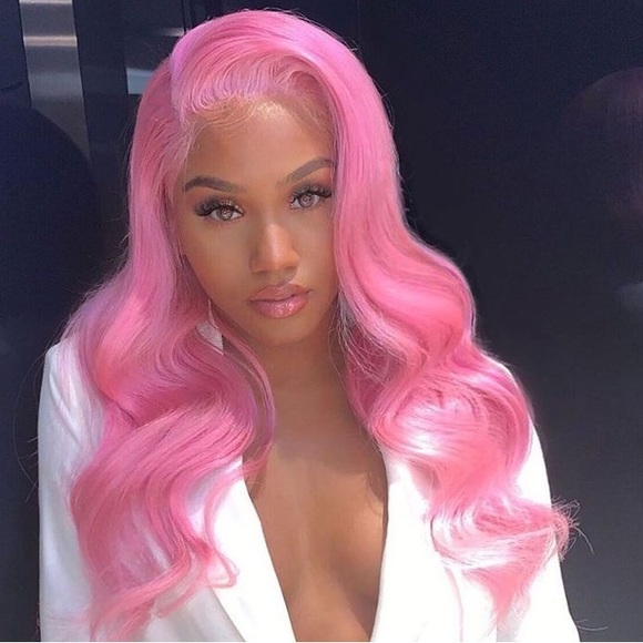 - 💫 24” PINK BODY WAVY LACE FRONT WIG *NEW*